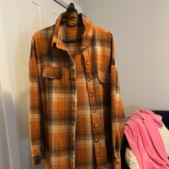 Long Plaid Shacket - Picture 2 of 9